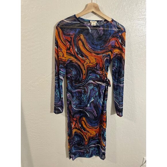 NYC Lost in the Summer Heat Mesh Coverup Dress - Picture 3 of 11